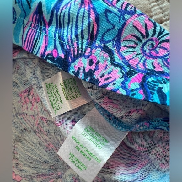Lilly Pulitzer Meredith tshirt in Breakwater Blue Shells and Bells NWT - Picture 14 of 16